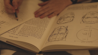 sketching from a book