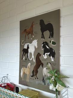the illustration printed as a wallpaper